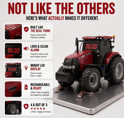 Tractor Alarm Clock J.D & CASE IH (PRE-ORDER)